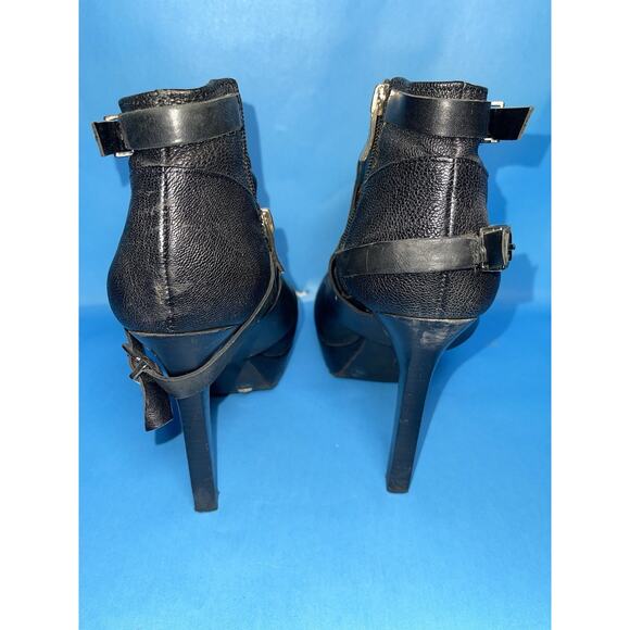 BCBGeneration Black Strappy Platform Ankle Boots Buckle Women’s 9M - Picture 4 of 9